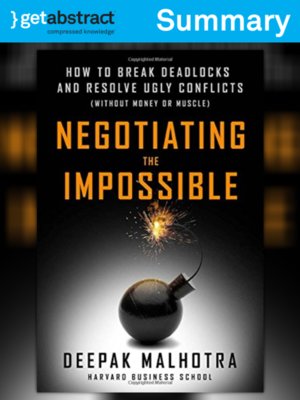 cover image of Negotiating the Impossible (Summary)